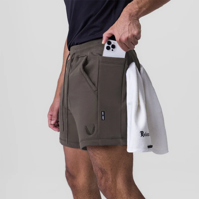 0867. Tech-Terry™ Sidelock Sweat Short -  Deep Taupe