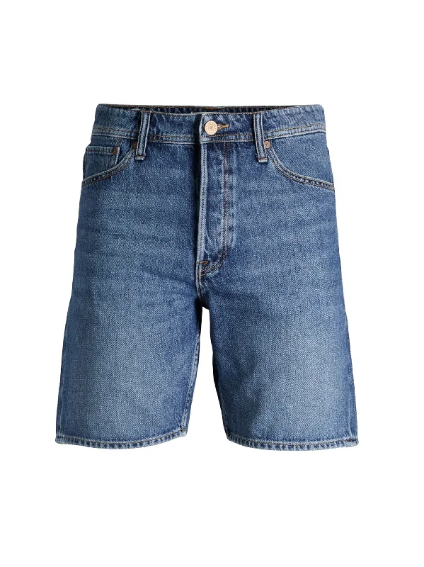 Men's Washed Denim Short,Blue