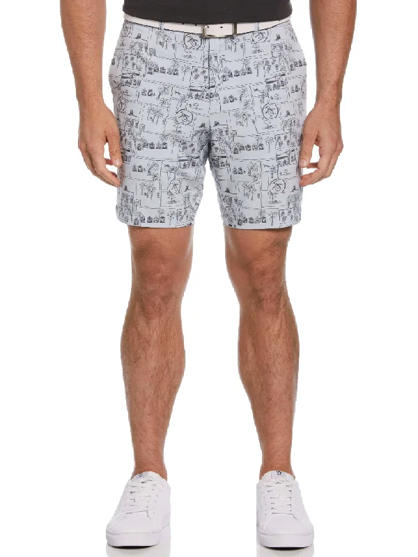 Men's Heritage Beach Club Print 8"" Golf Shorts