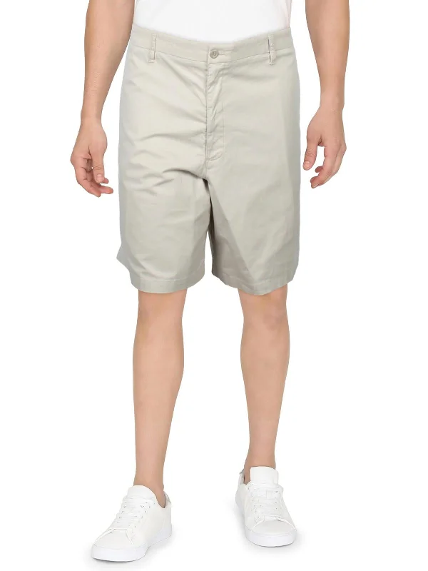 Big & Tall Mens Hidden Pockets Mid Rise Khaki Shorts