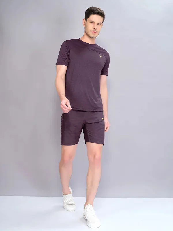 Men Melange Slim Fit Shorts with TECHNOLITE