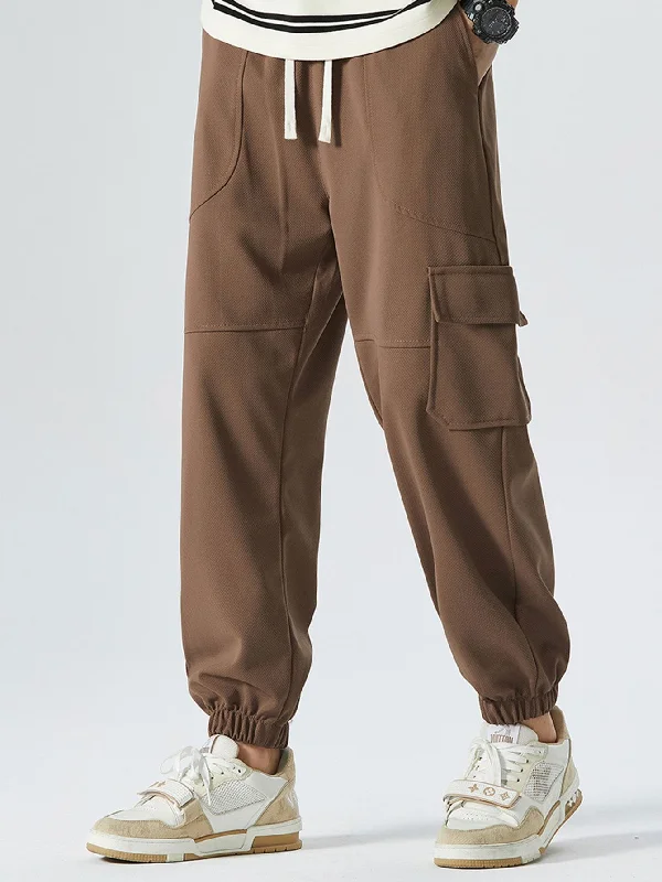 Elastic Waist Cargo Jogging Pants