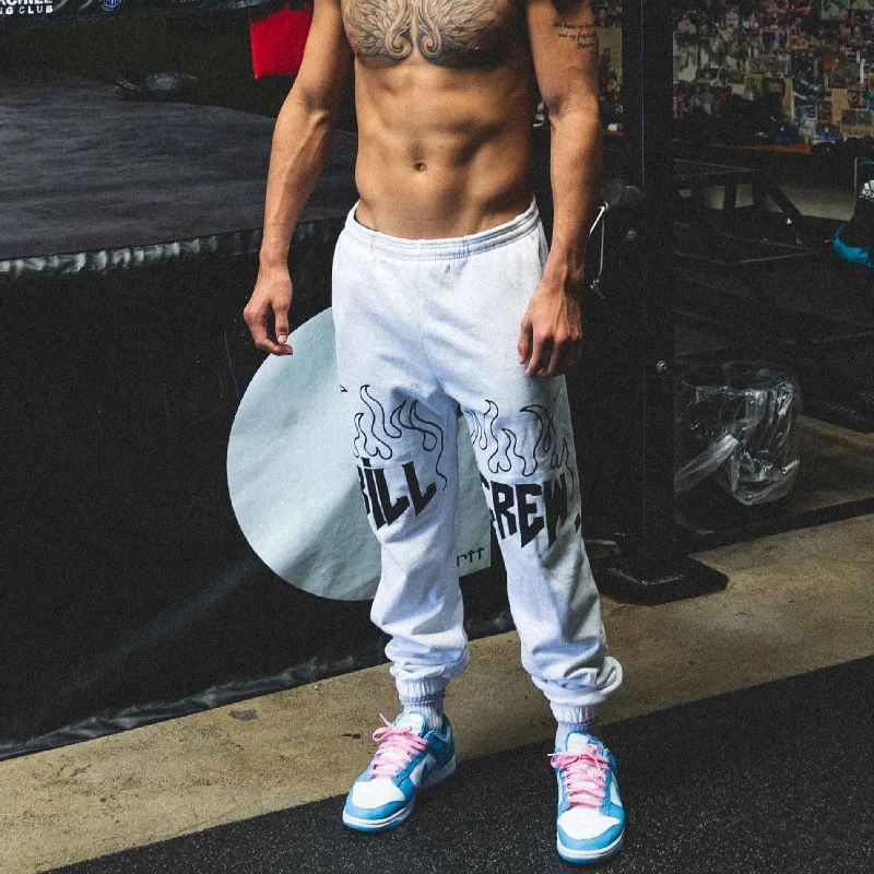 HEAVYWEIGHT LUX SWEATPANTS FLAME - WHITE