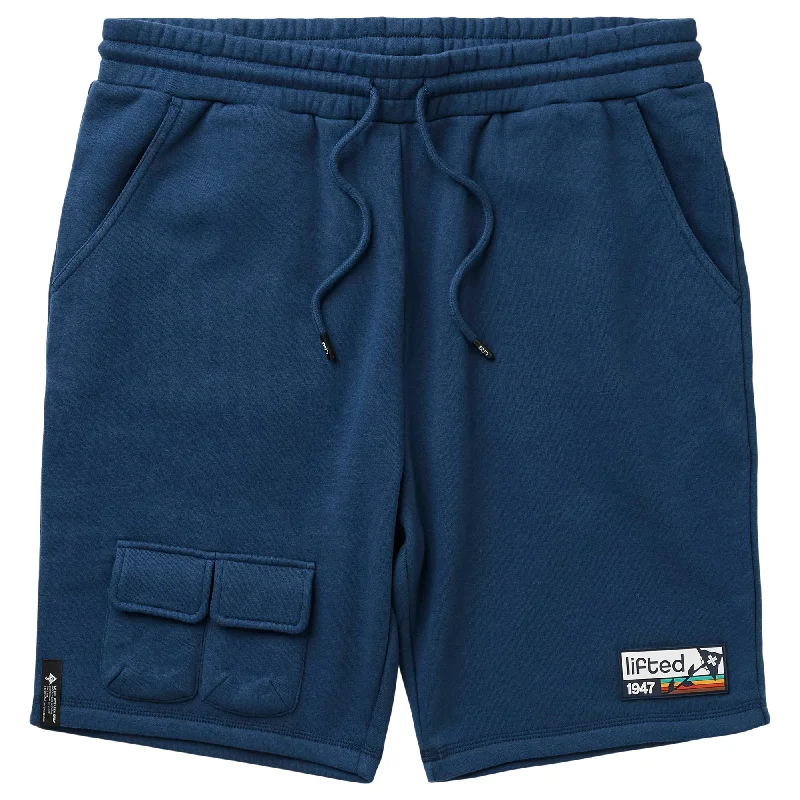 LIGHT DUTY FLEECE POCKET SHORT - DARK DENIM