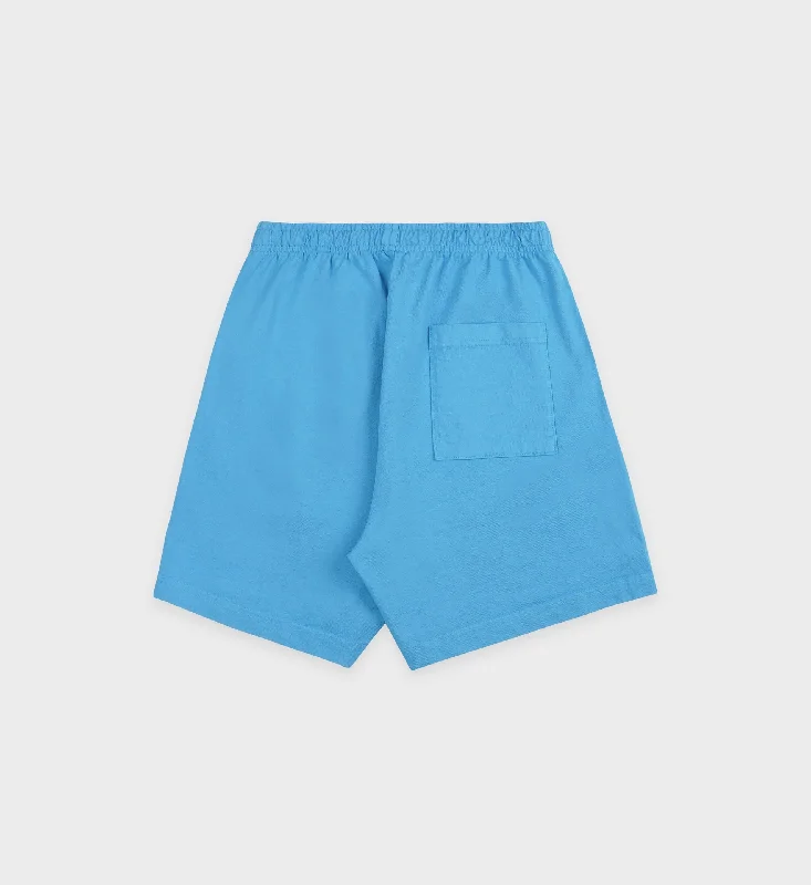 Italic Logo Gym Short - Malibu Blue/White